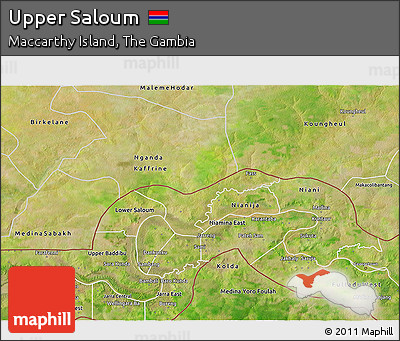 Satellite 3D Map of Upper Saloum