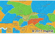 Satellite 3D Map of Upper Saloum, political outside