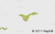 Satellite 3D Map of Upper Saloum, single color outside