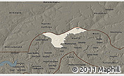 Shaded Relief 3D Map of Upper Saloum, darken
