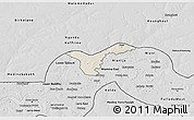 Shaded Relief 3D Map of Upper Saloum, desaturated