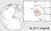 Blank Location Map of Upper Saloum, highlighted parent region