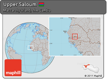 Gray Location Map of Upper Saloum