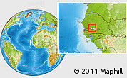 Physical Location Map of Upper Saloum, highlighted parent region
