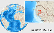Shaded Relief Location Map of Upper Saloum