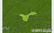 Physical Map of Upper Saloum, darken