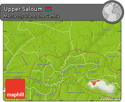 Physical Map of Upper Saloum