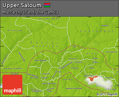 Physical Map of Upper Saloum