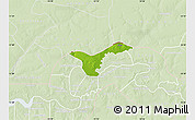 Physical Map of Upper Saloum, lighten
