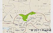 Physical Map of Upper Saloum, shaded relief outside