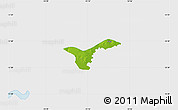 Physical Map of Upper Saloum, single color outside