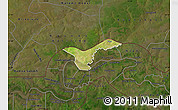 Satellite Map of Upper Saloum, darken