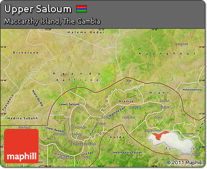 Satellite Map of Upper Saloum