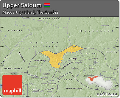 Savanna Style Map of Upper Saloum