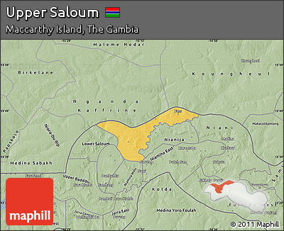 Savanna Style Map of Upper Saloum