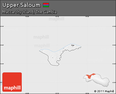 Silver Style Map of Upper Saloum, single color outside