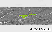 Physical Panoramic Map of Upper Saloum, desaturated