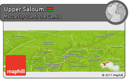 Physical Panoramic Map of Upper Saloum
