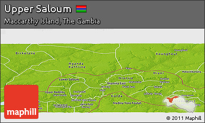 Physical Panoramic Map of Upper Saloum