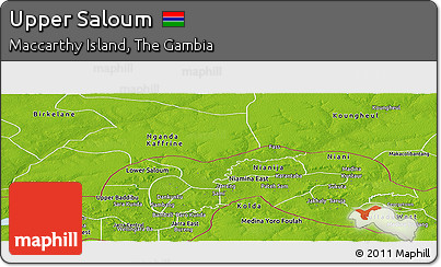 Physical Panoramic Map of Upper Saloum