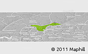 Physical Panoramic Map of Upper Saloum, lighten, desaturated