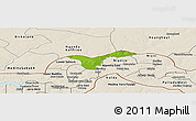 Physical Panoramic Map of Upper Saloum, shaded relief outside