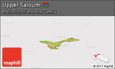 Satellite Panoramic Map of Upper Saloum, cropped outside