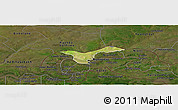 Satellite Panoramic Map of Upper Saloum, darken