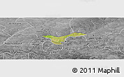 Satellite Panoramic Map of Upper Saloum, desaturated