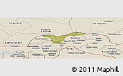 Satellite Panoramic Map of Upper Saloum, shaded relief outside