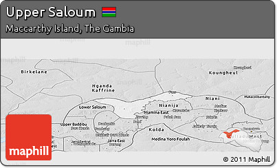Silver Style Panoramic Map of Upper Saloum