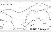 Blank Simple Map of Upper Saloum