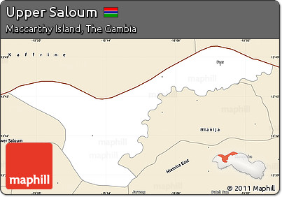 Classic Style Simple Map of Upper Saloum