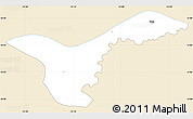 Classic Style Simple Map of Upper Saloum, single color outside