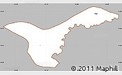 Gray Simple Map of Upper Saloum, cropped outside