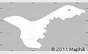 Gray Simple Map of Upper Saloum, single color outside