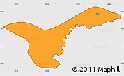 Political Simple Map of Upper Saloum, cropped outside
