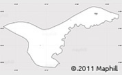 Silver Style Simple Map of Upper Saloum, cropped outside