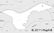 Silver Style Simple Map of Upper Saloum