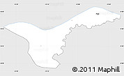 Silver Style Simple Map of Upper Saloum, single color outside