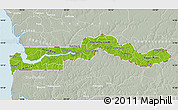 Physical Map of The Gambia, lighten, semi-desaturated, land only