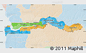 Political Map of The Gambia, lighten