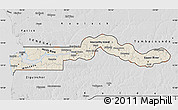 Shaded Relief Map of The Gambia, desaturated