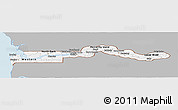 Gray Panoramic Map of The Gambia, single color outside