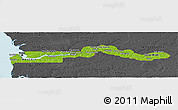 Physical Panoramic Map of The Gambia, darken, desaturated, land only