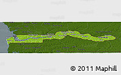 Physical Panoramic Map of The Gambia, darken