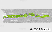 Physical Panoramic Map of The Gambia, lighten, desaturated