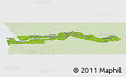 Physical Panoramic Map of The Gambia, lighten