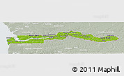 Physical Panoramic Map of The Gambia, lighten, semi-desaturated