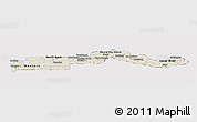 Shaded Relief Panoramic Map of The Gambia, cropped outside